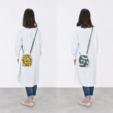 がま口 (縦型 / 大) ｜銀杏柄｜手染め帆布 スマホショルダー 日本製｜京都職人仕上げ 【 Fuwa Market オリジナル 】 Fuwa Market