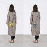 がま口 (縦型 / 大) ｜銀杏柄｜手染め帆布 スマホショルダー 日本製｜京都職人仕上げ 【 Fuwa Market オリジナル 】 Fuwa Market