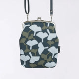 がま口 (縦型 / 大) ｜銀杏柄｜手染め帆布 スマホショルダー 日本製｜京都職人仕上げ 【 Fuwa Market オリジナル 】 Fuwa Market