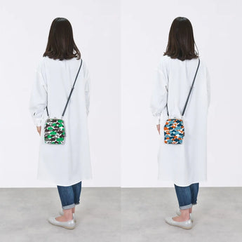 がま口 (縦型 / 大) ｜松柄｜手染め帆布 スマホショルダー 日本製｜京都職人仕上げ 【 Fuwa Market オリジナル 】 Fuwa Market