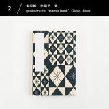 御朱印帳 | 紅紫色花紋 赤 / 青 | 千代紙 集印帳 | 鰭原(はいばら) 鰭原