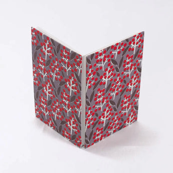 御朱印帖｜大判サイズ (B6) ｜南天柄｜手染め和紙 朱印帖 蛇腹式 日本製｜京都職人仕上げ 【 Fuwa Market オリジナル 】 Fuwa Market