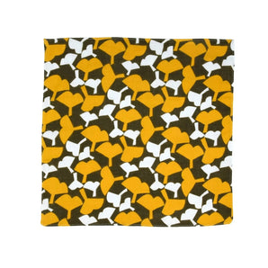 ハンカチ｜銀杏柄｜手染め生地 帆布 綿100% 綿 やわらかいタオル 二重ガーゼ 日本製｜幸せの文様 【 Fuwa Market オリジナル 】 Fuwa Market