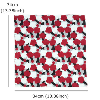 ハンカチ｜梅柄｜手染め生地 帆布 綿100% 綿 やわらかいタオル 二重ガーゼ 日本製｜幸せの文様 【 Fuwa Market オリジナル 】 Fuwa Market