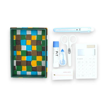 貼り箱ケース｜市松柄｜手染め和紙 筆箱 日本製｜幸せの文様シリーズ 小物入れ【 Fuwa Market オリジナル 】 Fuwa Market