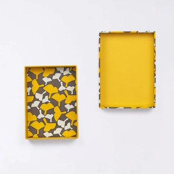 貼り箱ケース｜銀杏柄｜手染め和紙 筆箱 日本製｜幸せの文様シリーズ 小物入れ【 Fuwa Market オリジナル 】 Fuwa Market