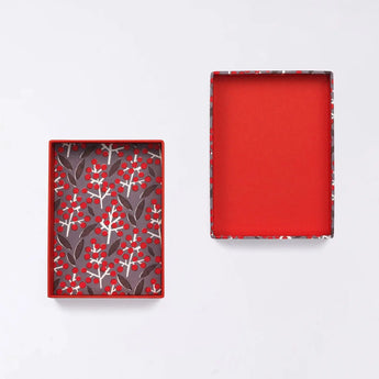 貼り箱ケース｜南天柄｜手染め和紙 筆箱 日本製｜幸せの文様シリーズ 小物入れ【 Fuwa Market オリジナル 】 Fuwa Market