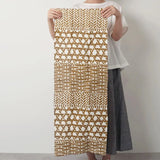 手ぬぐい｜綿 麻 コットン｜注染｜綿麻てぬぐい 籠目あわせ 金茶｜かまわぬ かまわぬ