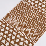 手ぬぐい｜綿 麻 コットン｜注染｜綿麻てぬぐい 籠目あわせ 金茶｜かまわぬ かまわぬ