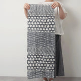 手ぬぐい｜綿 麻 コットン｜注染｜綿麻てぬぐい 籠目あわせ 墨｜かまわぬ かまわぬ