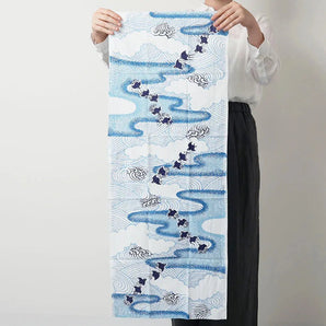 手套 | 霧中千鳥格 | 絲綢100% | 梨園染 注染 | 戶田屋商店 戶田屋商店（梨園染）