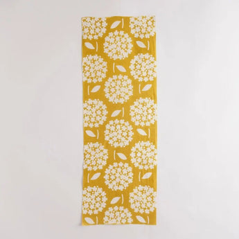 手ぬぐい｜綿 麻 コットン｜注染｜綿麻てぬぐい 丸小花 辛子｜かまわぬ かまわぬ