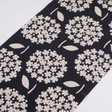 手ぬぐい｜綿 麻 コットン｜注染｜綿麻てぬぐい 丸小花 墨｜かまわぬ かまわぬ