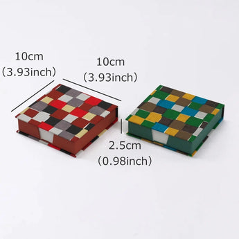 メモ帳｜市松柄｜手染め和紙 ブロックメモ帳 日本製｜幸せの文様シリーズ 文房具【 Fuwa Market オリジナル 】 Fuwa Market