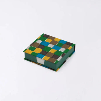 メモ帳｜市松柄｜手染め和紙 ブロックメモ帳 日本製｜幸せの文様シリーズ 文房具【 Fuwa Market オリジナル 】 Fuwa Market