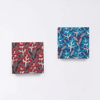 メモ帳｜南天柄｜手染め和紙 ブロックメモ帳 日本製｜幸せの文様シリーズ 文房具【 Fuwa Market オリジナル 】 Fuwa Market