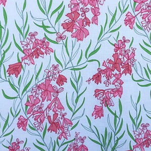 手抓染 手拭 | 三片葉子細枝垂柳×土耳其藍 | 絹（特岡生地）| 京都 都もだん 