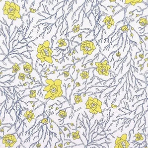 手抓染 手拭 | 楼梅与猫柳枝 | 白 / 青磁 / 浅葱色 | 绉（特冈产地） | 京都 都もだん 都もだん