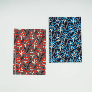 和綴じノート｜A5｜南天柄｜手染め和紙 ノート 文房具 日本製｜幸せの文様 【 Fuwa Market オリジナル 】 Fuwa Market
