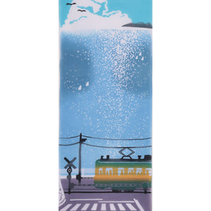 手織 | 海洋與踏切 | 絲綢100%（岡山產地） 染色 | nugooNEXT 