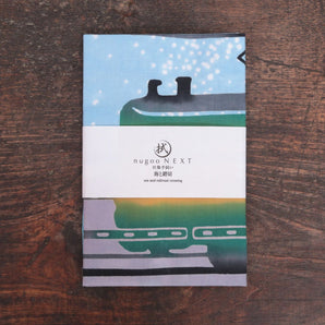 Tenugui | Sea and railroad crossing | 100% cotton (Oka fabric) dyed | nugooNEXT