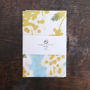Tenugui | Mimosa pattern | 100% cotton (Prime Minister's fabric) Dyeing | nugooNEXT