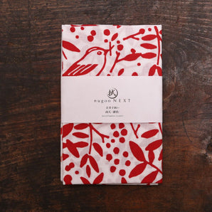 Tenugui | Nanten Red | 100% cotton (Oka fabric) Dyeing | nugooNEXT