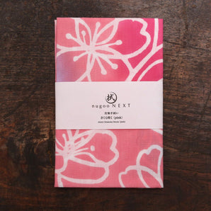 Tenugui | Sakura Blooming Pink | 100% Cotton (Oka fabric) Dyeing | nugooNEXT