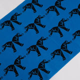 手ぬぐい｜綿100%｜コットン｜注染｜おじぎ部長 青 かまわぬ かまわぬ