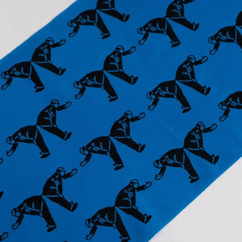 手ぬぐい｜綿100%｜コットン｜注染｜おじぎ部長 青 かまわぬ かまわぬ