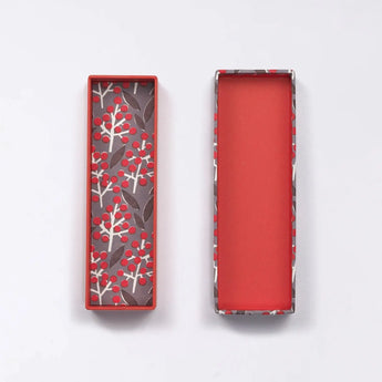 ペンケース｜南天柄｜手染め和紙 筆箱 日本製｜幸せの文様シリーズ 小物入れ【 Fuwa Market オリジナル 】 Fuwa Market