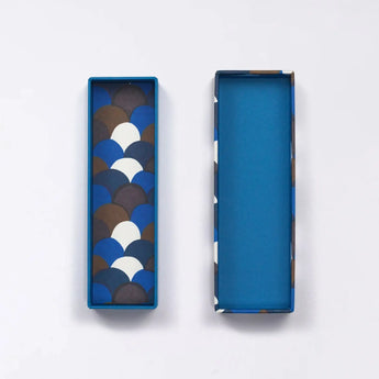 ペンケース｜青海波柄｜手染め和紙 筆箱 日本製｜幸せの文様シリーズ 小物入れ【 Fuwa Market オリジナル 】 Fuwa Market