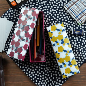 ペンケース｜梅柄｜手染め和紙 筆箱 日本製｜幸せの文様シリーズ 小物入れ【 Fuwa Market オリジナル 】