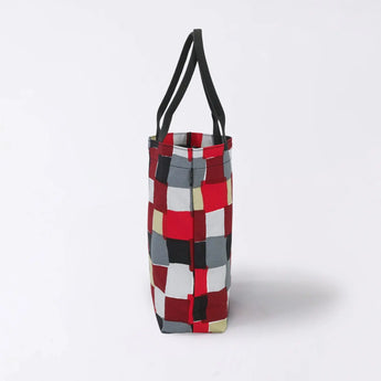 トートバッグ（縦型）｜市松柄｜手染め生地 帆布 綿100% コットン バッグ 日本製｜京都職人仕上げ 【 Fuwa Market オリジナル 】 Fuwa Market