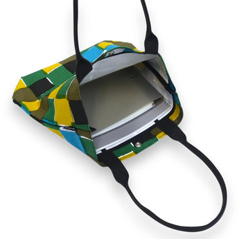 トートバッグ（縦型）｜市松柄｜手染め生地 帆布 綿100% コットン バッグ 日本製｜京都職人仕上げ 【 Fuwa Market オリジナル 】 Fuwa Market