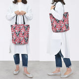 托特包（筒型）｜南天竹｜手染生地 帆布 絲100% 棉 夾層包 日本製｜京都職人手工製作 【Fuwa Market 原創商品】 Fuwa Market