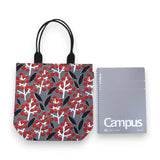 トートバッグ（縦型）｜南天柄｜手染め生地 帆布 綿100% コットン バッグ 日本製｜京都職人仕上げ 【 Fuwa Market オリジナル 】 Fuwa Market