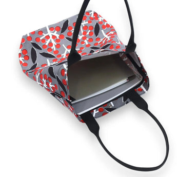 トートバッグ（縦型）｜南天柄｜手染め生地 帆布 綿100% コットン バッグ 日本製｜京都職人仕上げ 【 Fuwa Market オリジナル 】 Fuwa Market