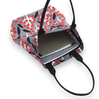 托特包（筒型）｜南天竹｜手染生地 帆布 絲100% 棉 夾層包 日本製｜京都職人手工製作 【Fuwa Market 原創商品】 Fuwa Market