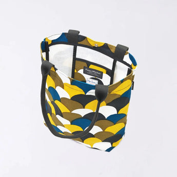 トートバッグ（縦型）｜青海波柄｜手染め生地 帆布 綿100% コットン バッグ 日本製｜京都職人仕上げ 【 Fuwa Market オリジナル 】 Fuwa Market