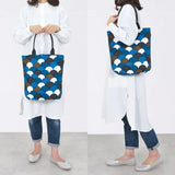 トートバッグ（縦型）｜青海波柄｜手染め生地 帆布 綿100% コットン バッグ 日本製｜京都職人仕上げ 【 Fuwa Market オリジナル 】 Fuwa Market