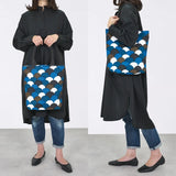 トートバッグ（縦型）｜青海波柄｜手染め生地 帆布 綿100% コットン バッグ 日本製｜京都職人仕上げ 【 Fuwa Market オリジナル 】 Fuwa Market