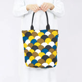 トートバッグ（縦型）｜青海波柄｜手染め生地 帆布 綿100% コットン バッグ 日本製｜京都職人仕上げ 【 Fuwa Market オリジナル 】 Fuwa Market