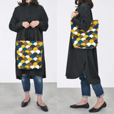 トートバッグ（縦型）｜青海波柄｜手染め生地 帆布 綿100% コットン バッグ 日本製｜京都職人仕上げ 【 Fuwa Market オリジナル 】 Fuwa Market