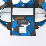 トートバッグ（縦型）｜青海波柄｜手染め生地 帆布 綿100% コットン バッグ 日本製｜京都職人仕上げ 【 Fuwa Market オリジナル 】 Fuwa Market