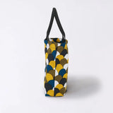 トートバッグ（縦型）｜青海波柄｜手染め生地 帆布 綿100% コットン バッグ 日本製｜京都職人仕上げ 【 Fuwa Market オリジナル 】 Fuwa Market