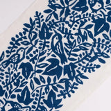 手ぬぐい｜綿 麻 コットン｜注染｜綿麻てぬぐい とり唐草 藍色｜かまわぬ かまわぬ