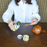 茶碗｜松竹｜手染和紙 茶筒 日本製｜幸福的紋樣系列 【 Fuwa Market 原創商品 】 Fuwa Market