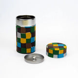 茶缶｜市松柄｜手染め和紙 茶筒 日本製｜幸せの文様シリーズ 【 Fuwa Market オリジナル 】 Fuwa Market