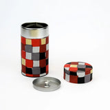 茶缶｜市松柄｜手染め和紙 茶筒 日本製｜幸せの文様シリーズ 【 Fuwa Market オリジナル 】 Fuwa Market